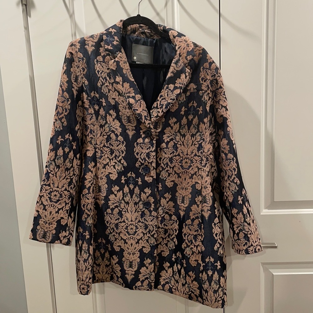 Anthropologie Embroidered Blazer Jacket